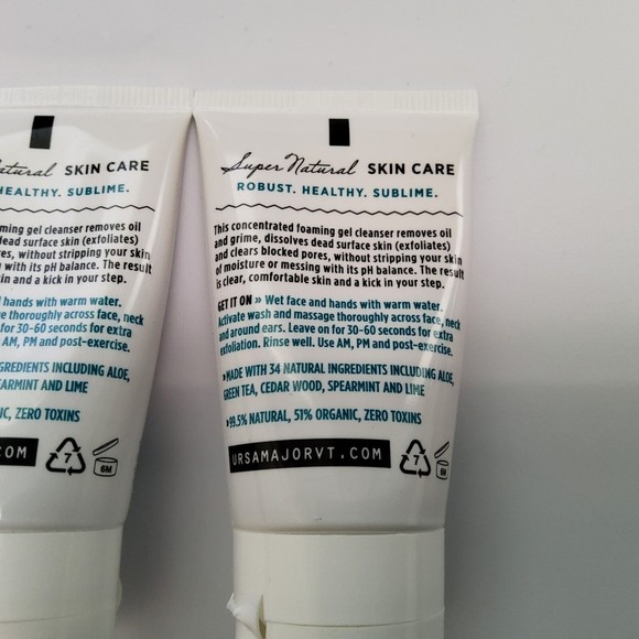 Lot Of 3- URSA MAJOR Fantastic Face Wash Travel Size - Picture 3 of 3